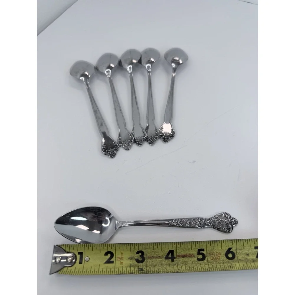 MSI Japan Versailles Pattern Stainless Steel Teaspoons Lot 6 Flatware